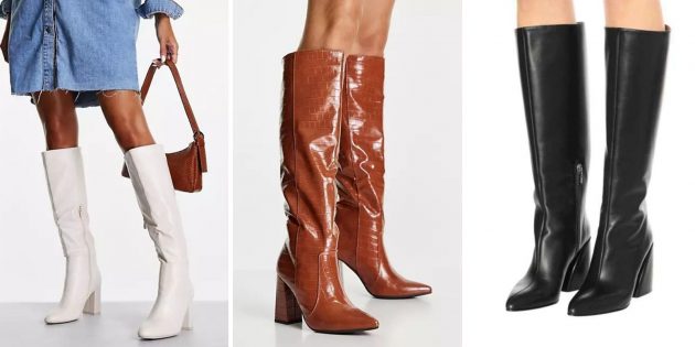Модная женская обувь 2021 года: высокие сапоги до колена