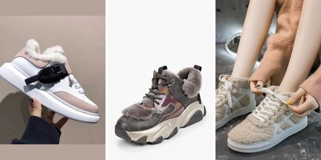 Утеплённые высокие кроссовки и кеды