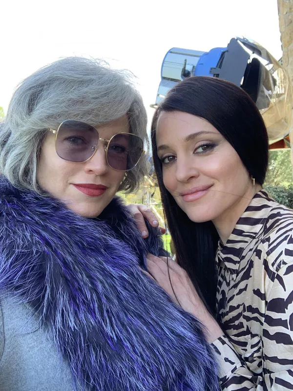 Актриса Алена Хмельницкая на съемках сериала С холода