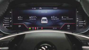 Skoda Fabia Monte Carlo - dashboard status screen