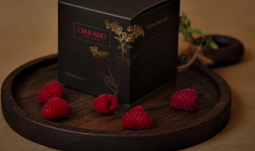 Коробка с гречишным чаем Open Mind и малина