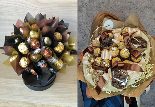 зимний букет из конфет