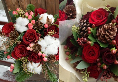 зимний букет для девушки