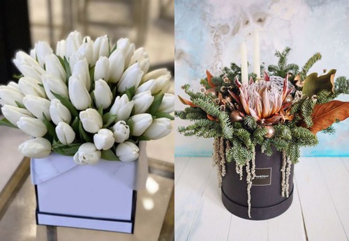 зимний букет в коробке