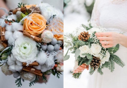 оригинальные зимние букеты