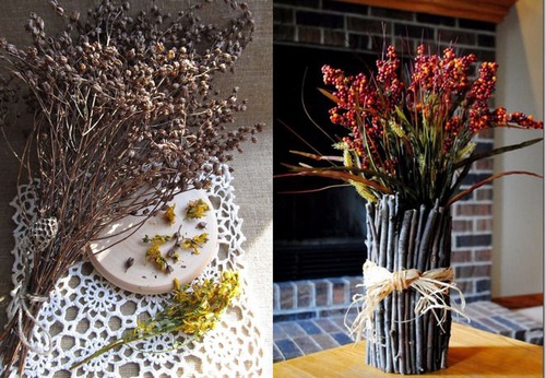 зимний букет с еловыми ветками