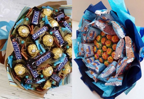 зимние съедобные букеты