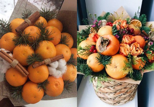 зимний фруктовый букет