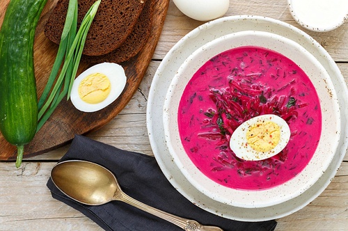 Свекольная окрошка на кефире фото № 3