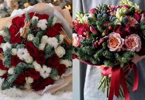 идеи зимних букетов