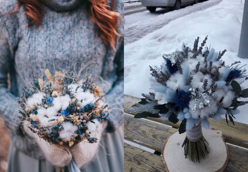 зимний свадебный букет