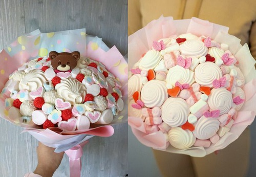 зимние съедобные букеты