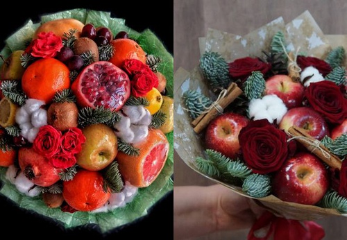 зимний букет из фруктов