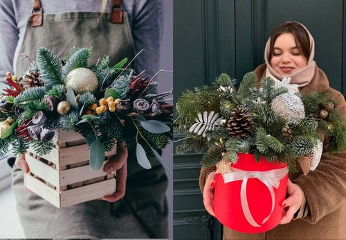 зимний букет в коробке