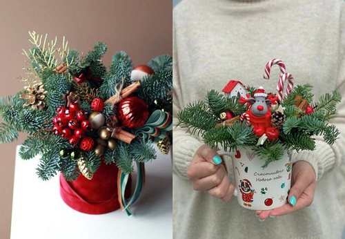 зимний мини букет